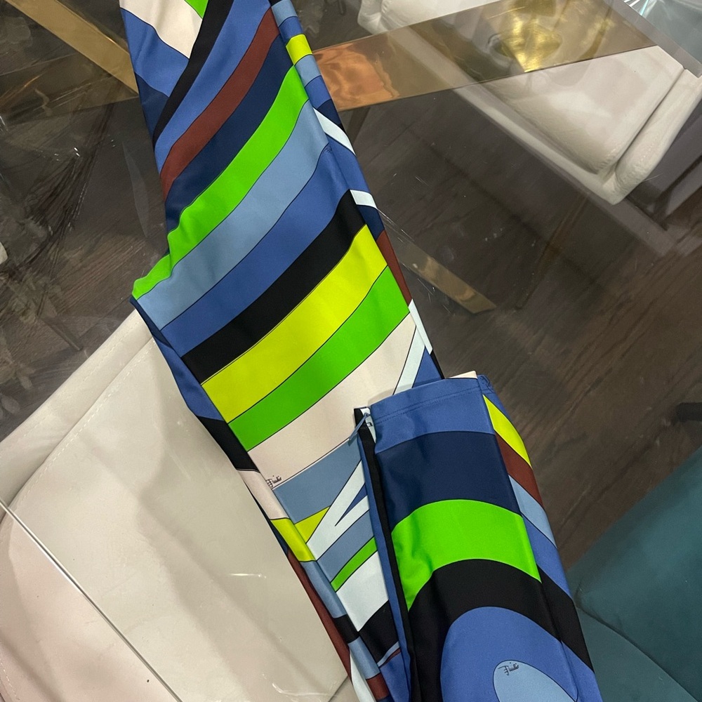 Emilio Pucci Multicolor Striped Leggings